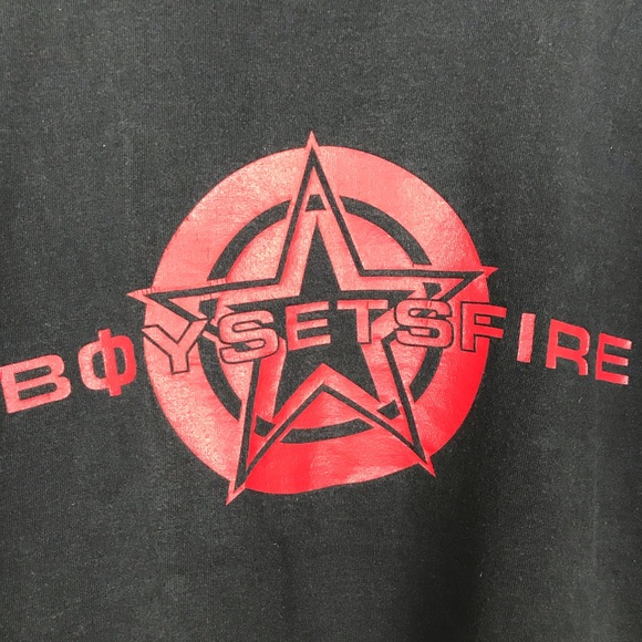 Vintage 1990s Boysetsfire Rock Band Single Stitch T-Shirt - Picture 2 of 4